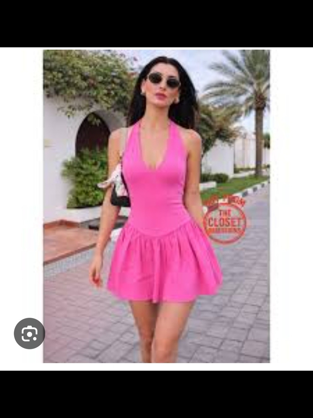 Zara Hot Pink Halter Mini Dress
